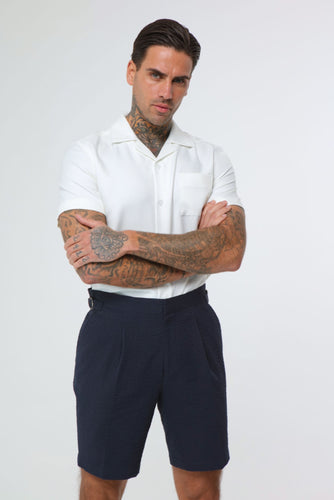 These Navy Blue Linen Shorts are the perfect addition to your summer wardrobe. 