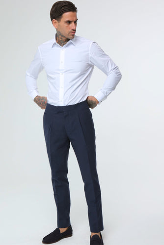 Make a statement at your next special event with our Navy Linen Trousers! These stylish and versatile pants are perfect for prom, weddings, and race day.