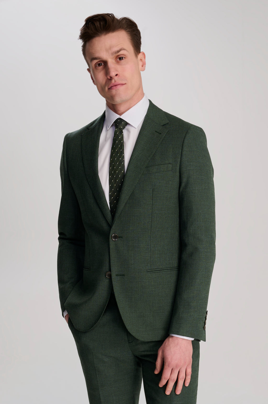 Linen Single-breasted Suit British Breathable Slim-fit Casual Suit Jacket for Men