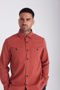 Palma cord Over Shirt in Terracotta