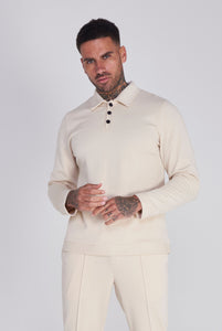 Cordoba Cotton Polo Shirt in Oatmeal