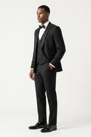 Harry Brown Raffi Tuxedo 3pc Suit Black