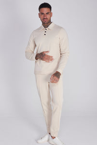 Gisborne Cotton Trouser in Oatmeal