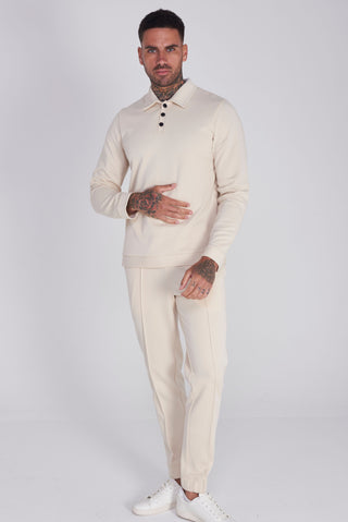 Cordoba Cotton Polo Shirt in Oatmeal