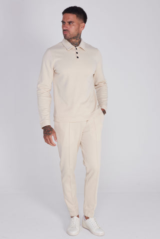 Cordoba Cotton Polo Shirt in Oatmeal