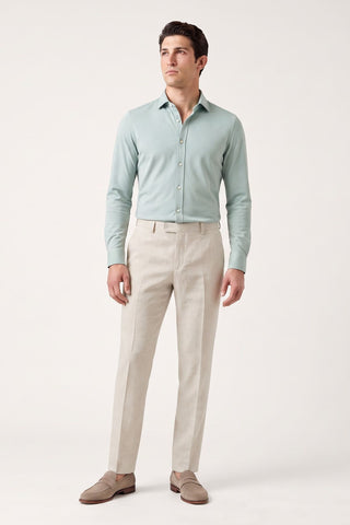 Harry Brown Pique Shirt in Light Green