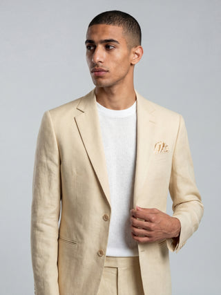 Giacomo Slim Fit Single Breasted Suit Jacket in Butternut