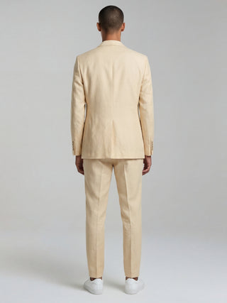 Giacomo Slim Fit Single Breasted Suit Jacket in Butternut