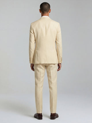 Giacomo Slim Fit Double Breasted Suit Jacket in Butternut