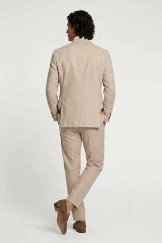 Adam Wool Tweed Suit Jacket in Ecru