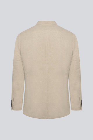 Adam Wool Tweed Suit Jacket in Ecru