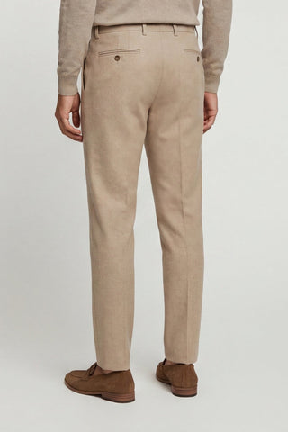 Adam Wool Tweed Suit Trousers in Ecru