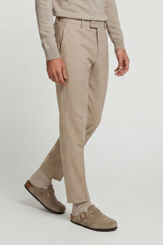 Adam Wool Tweed Suit Trousers in Ecru