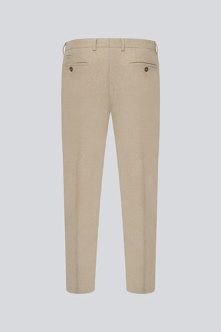Adam Wool Tweed Suit Trousers in Ecru