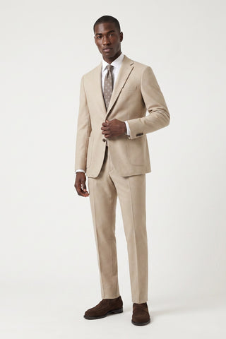 Adam Wool Tweed Two Piece Suit in Ecru