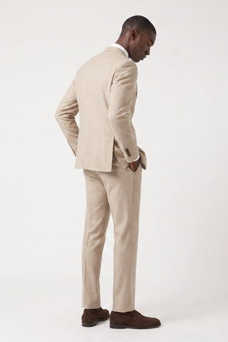 Adam Wool Tweed Two Piece Suit in Ecru