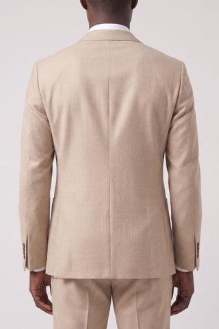 Adam Wool Tweed Two Piece Suit in Ecru