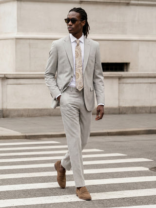 Alex Harry Brown Suit Jacket in Light Grey
