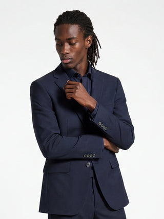 Alex Harry Brown Suit Jacket in Navy