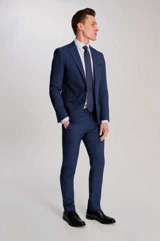 Archie Melange Slim Fit Suit Jacket in Blue