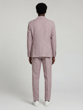 Giacomo Slim Fit Double Breasted Suit Jacket in Berry