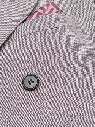 Giacomo Slim Fit Double Breasted Suit Jacket in Berry