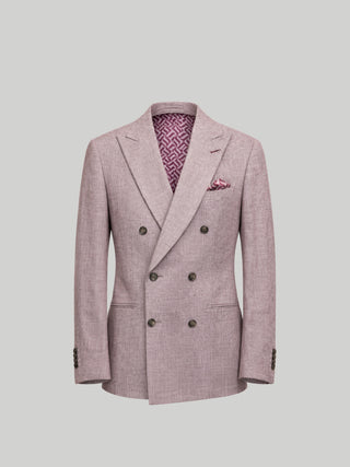 Giacomo Slim Fit Double Breasted Suit Jacket in Berry