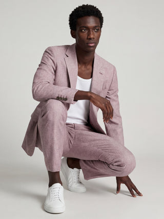 'PRE-ORDER ONLY' Giacomo Slim Fit Single Breasted Suit Jacket in Berry