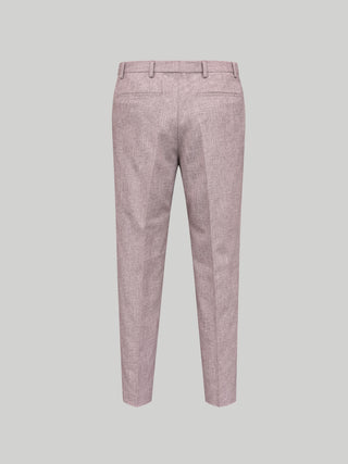 Giacomo Slim Fit Suit Trousers in Berry