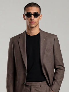 Giacomo Slim Fit Single Breasted Suit Jacket in Brown