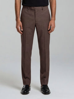 Giacomo Slim Fit Suit Trousers in Brown