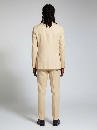 Giacomo Slim Fit Double Breasted Suit Jacket in Butternut