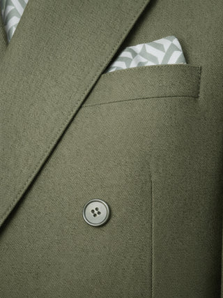 'PRE-ORDER ONLY' Giacomo Slim Fit Double Breasted Suit Jacket in Dark Green