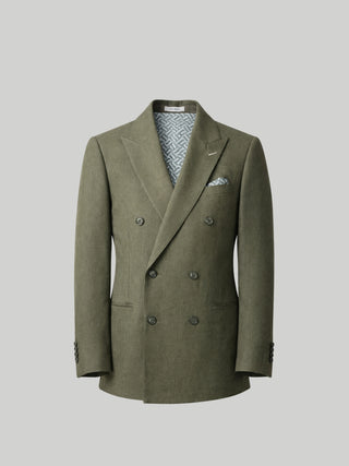 'PRE-ORDER ONLY' Giacomo Slim Fit Double Breasted Suit Jacket in Dark Green