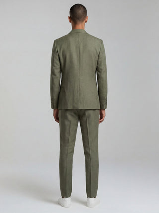 'PRE-ORDER ONLY' Giacomo Slim Fit Single Breasted Suit Jacket in Dark Green