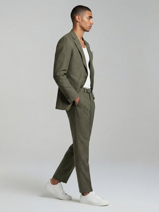 'PRE-ORDER ONLY' Giacomo Slim Fit Single Breasted Suit Jacket in Dark Green