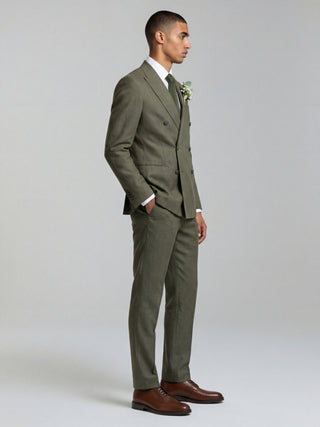 'PRE-ORDER ONLY' ONLY Giacomo Slim Fit Suit Trousers in Dark Green
