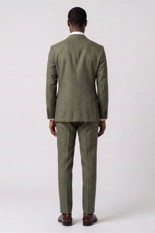 Giacomo Slim Fit Double Breasted Suit Jacket in Dark Green