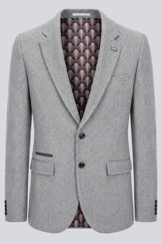 Eton Wool Tweed Suit Jacket in Grey