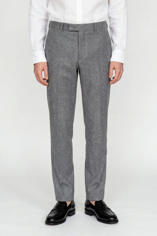 Eton Wool Tweed Suit Trousers in Grey