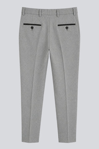 Eton Wool Tweed Suit Trousers in Grey