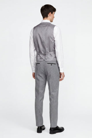 Eton Wool Tweed Suit Waistcoat in Grey