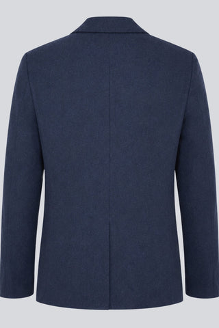 Eton Wool Tweed Suit Jacket in Navy