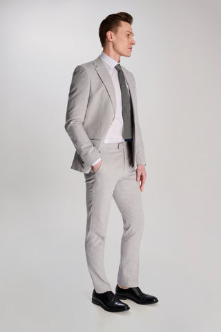 Giacomo Slim Fit Cotton Linen Suit Jacket in Grey