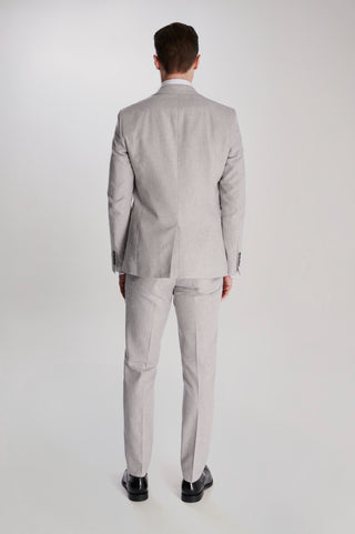 Giacomo Slim Fit Cotton Linen Suit Jacket in Grey