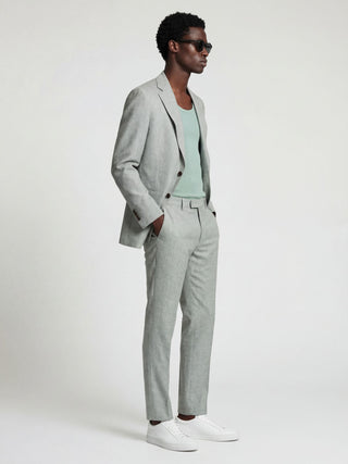'PRE-ORDER ONLY' ONLY Giacomo Slim Fit Suit Trousers in Green