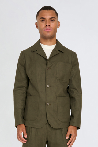 Arthur Flannel Jacket in Khaki