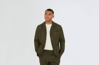 Arthur Flannel Jacket in Khaki