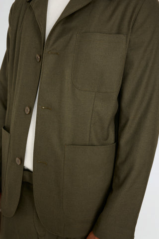 Arthur Flannel Jacket in Khaki