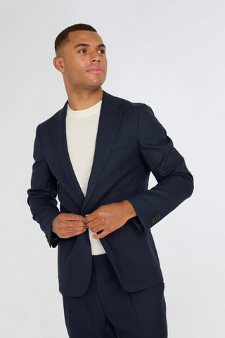 Arthur Flannel Blazer in Navy